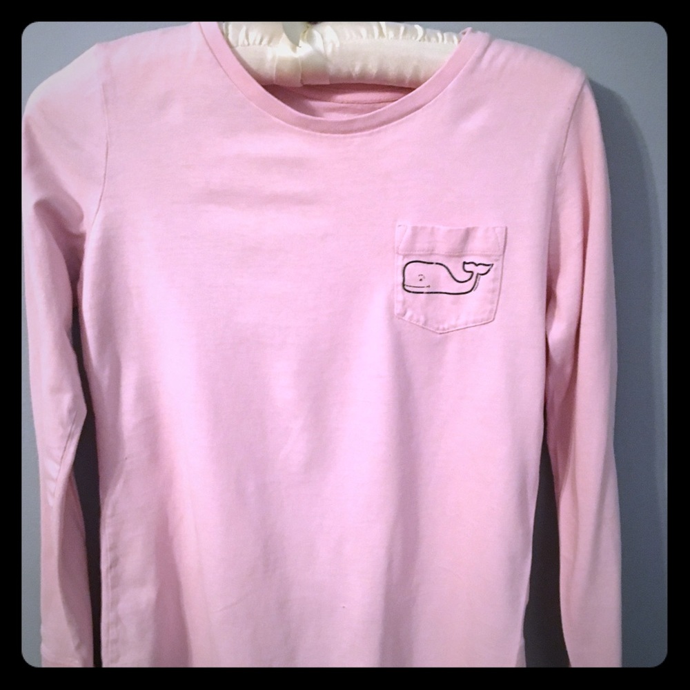 Pink vineyard vines long sleeve shirt